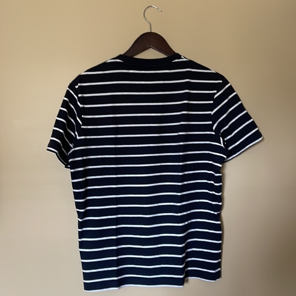 Zara Striped Summer Tshirt Blue and White size M - Picture 2 of 6